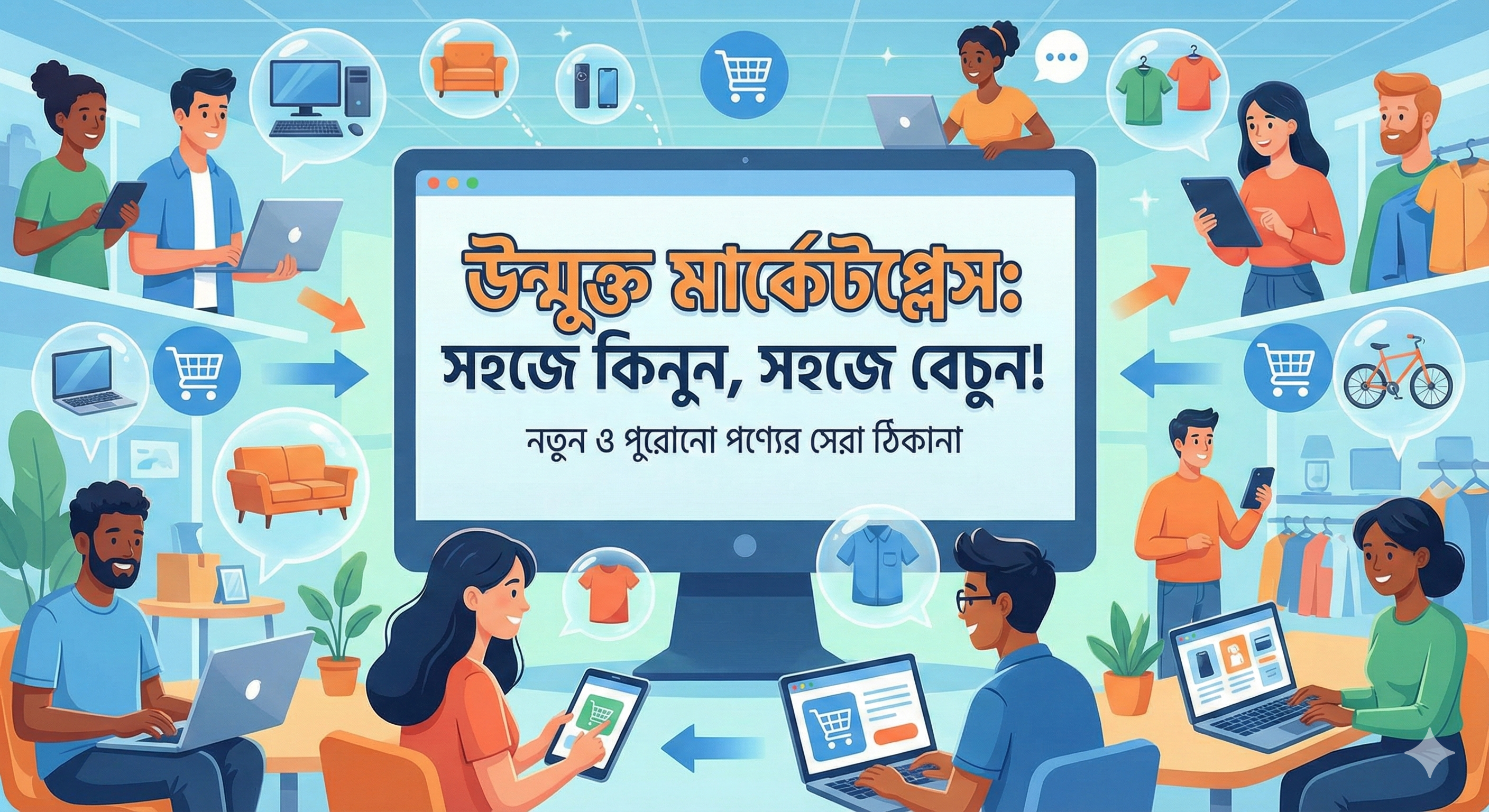 আপনার যেকোনো নতুন বা পুরোনো পণ্য বিক্রি করুন খুব সহজেই! উন্মুক্ত মার্কেটপ্লেসে আপনাকে স্বাগতম 🛍️💸